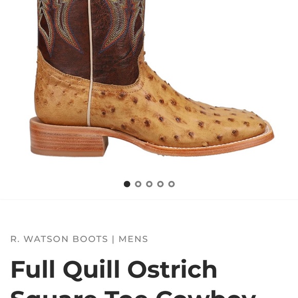 Full quill, ostrich, boots, handmade R Watson Size 9 - Picture 3 of 10